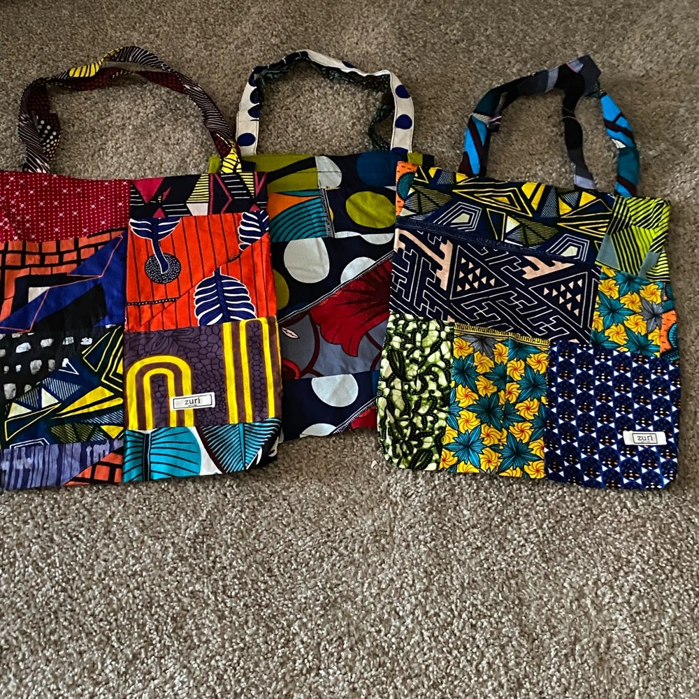 Handmade tote bags from Kenya